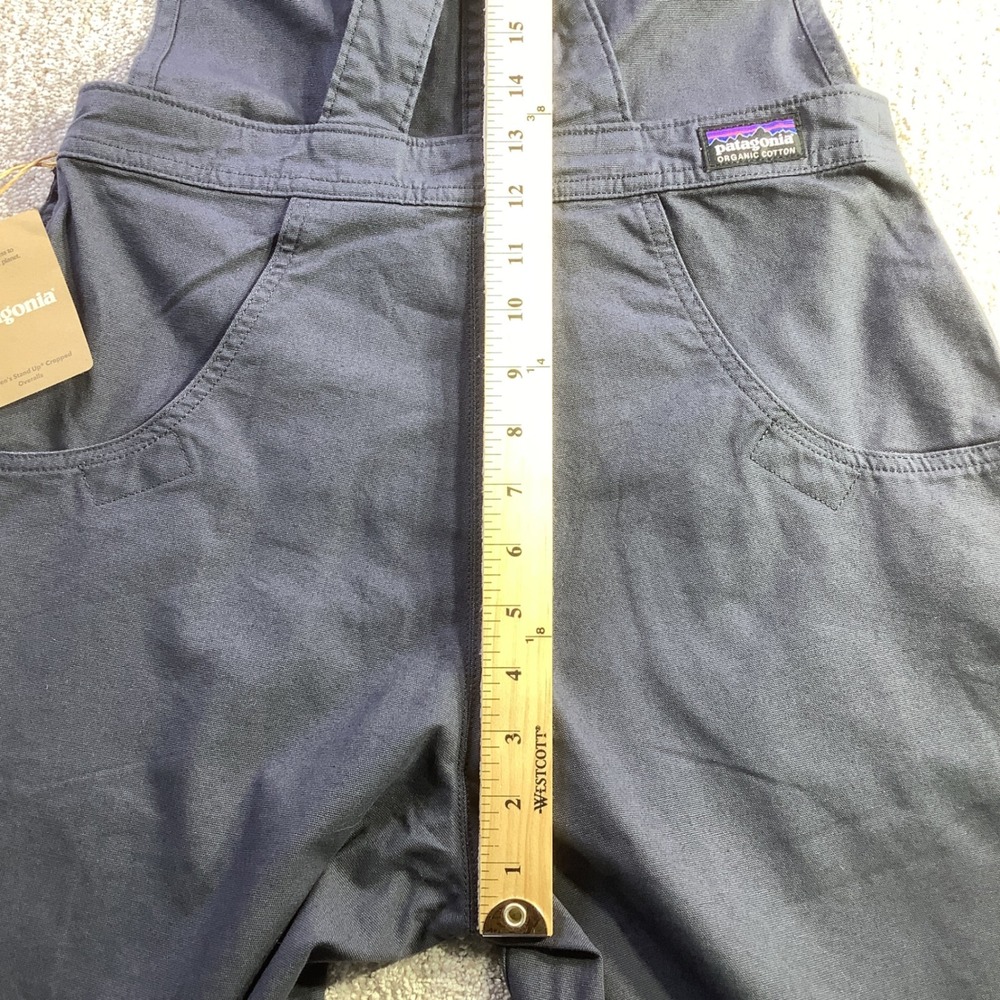 Patagonia Womens Stand Up Cropped Overalls Smolder Blue Size 4 NWT - Picture 12 of 13